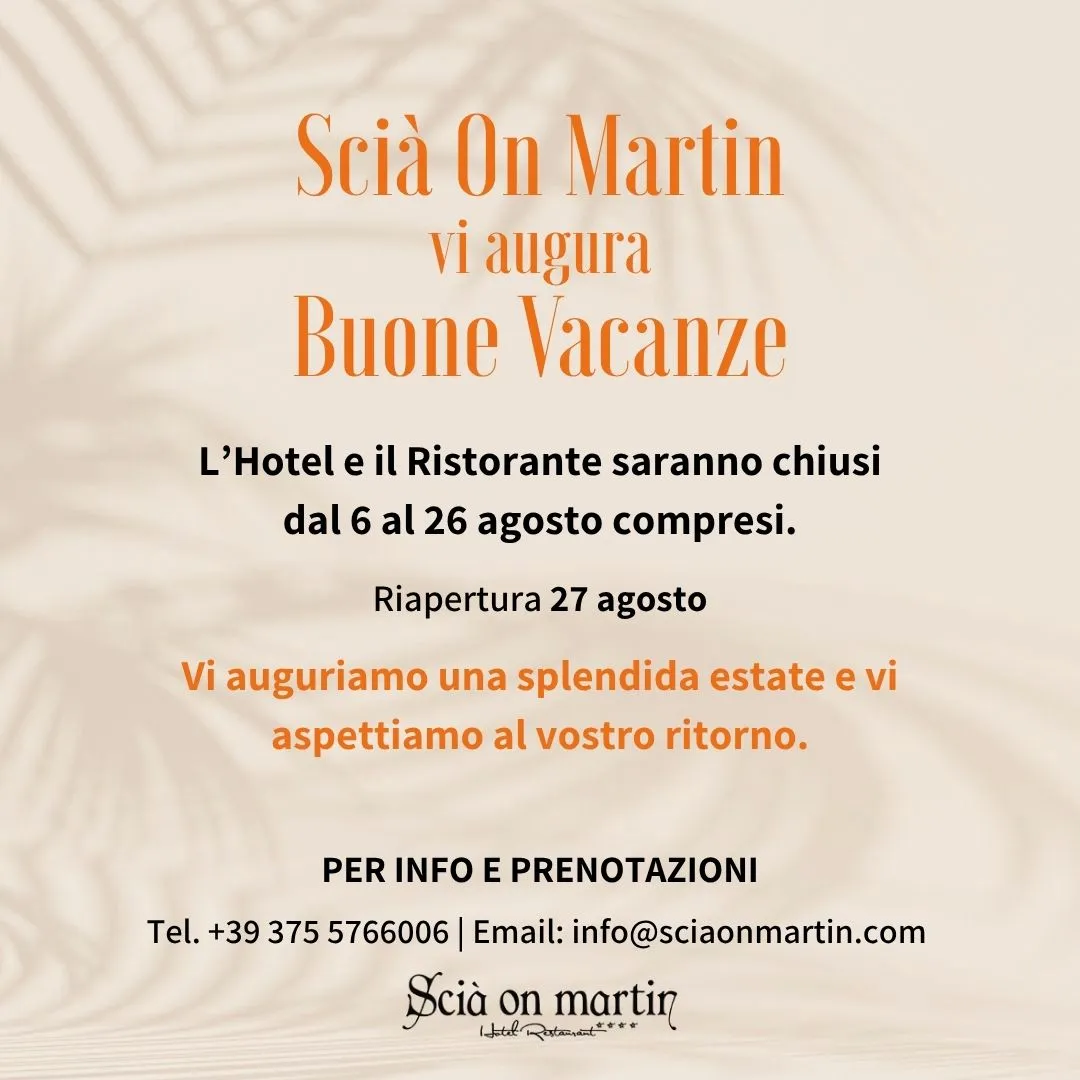 Buone Vacanze da Scia On Martin